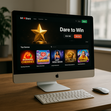 BitStarz Casino Desktop Felület - Sötét Téma Dizájn